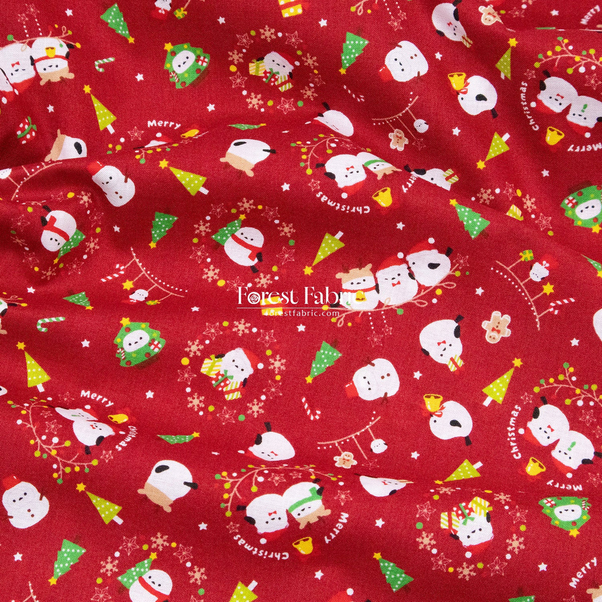 cotton - Christmas Snowbird fabric - FO:REST Fabric 布恩堂Liberty fabrictana lawnjapanese fabricykk zipper
