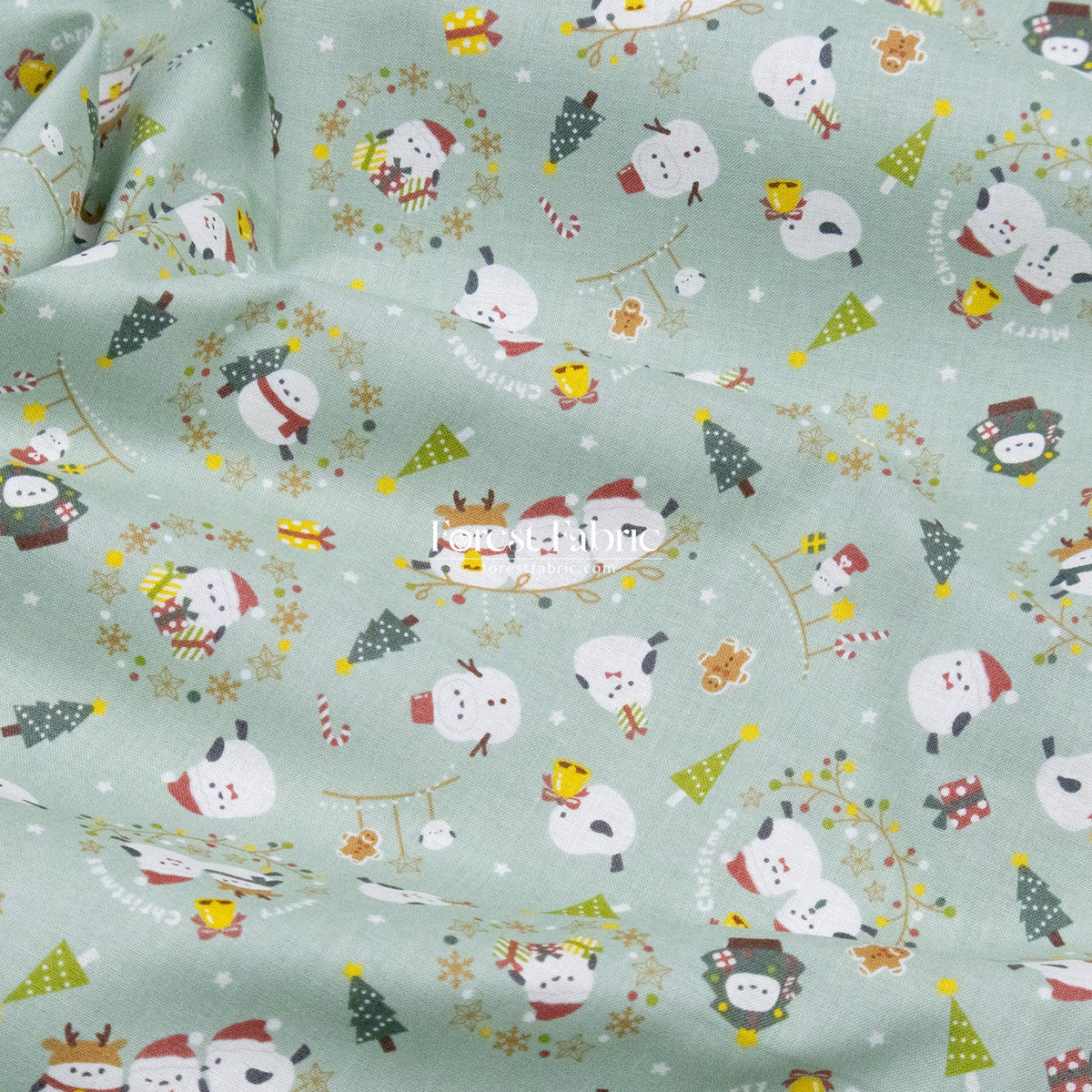 cotton - Christmas Snowbird fabric - FO:REST Fabric 布恩堂Liberty fabrictana lawnjapanese fabricykk zipper