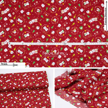 cotton - Christmas Snowbird fabric - FO:REST Fabric 布恩堂Liberty fabrictana lawnjapanese fabricykk zipper