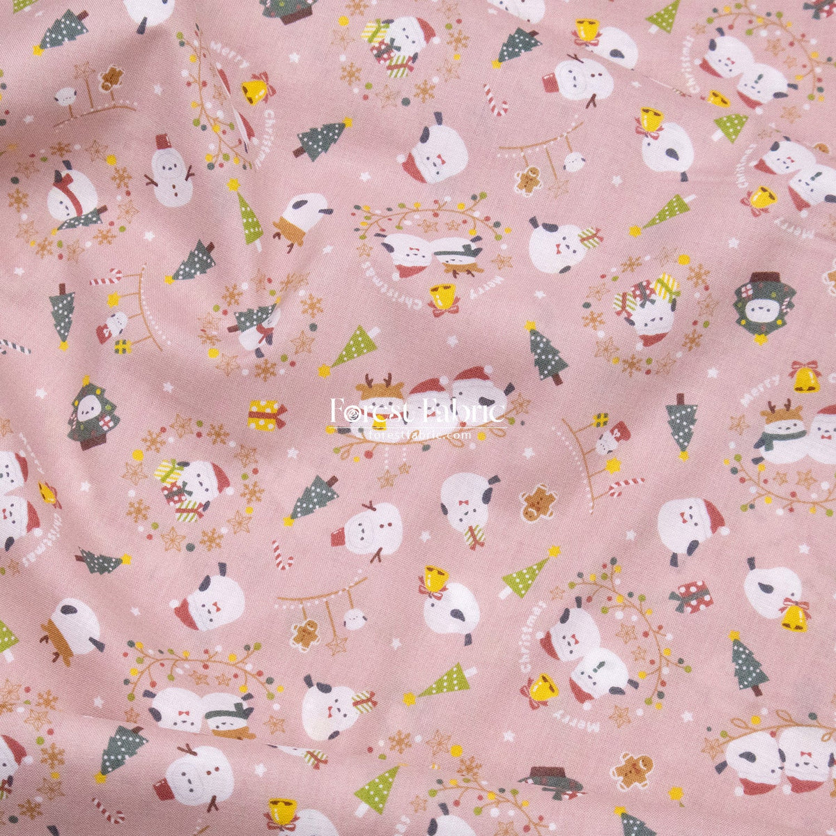 cotton - Christmas Snowbird fabric - FO:REST Fabric 布恩堂Liberty fabrictana lawnjapanese fabricykk zipper