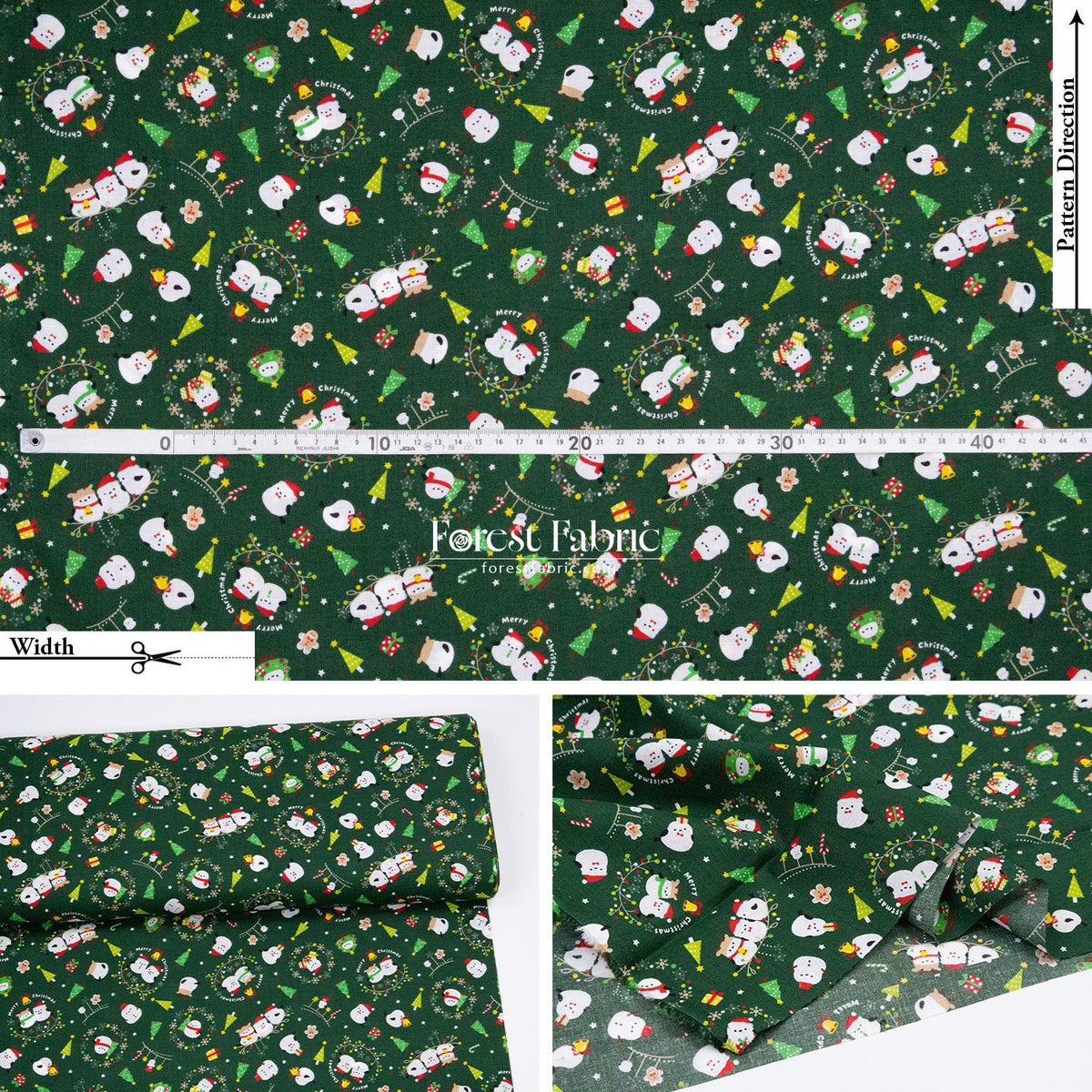cotton - Christmas Snowbird fabric - FO:REST Fabric 布恩堂Liberty fabrictana lawnjapanese fabricykk zipper