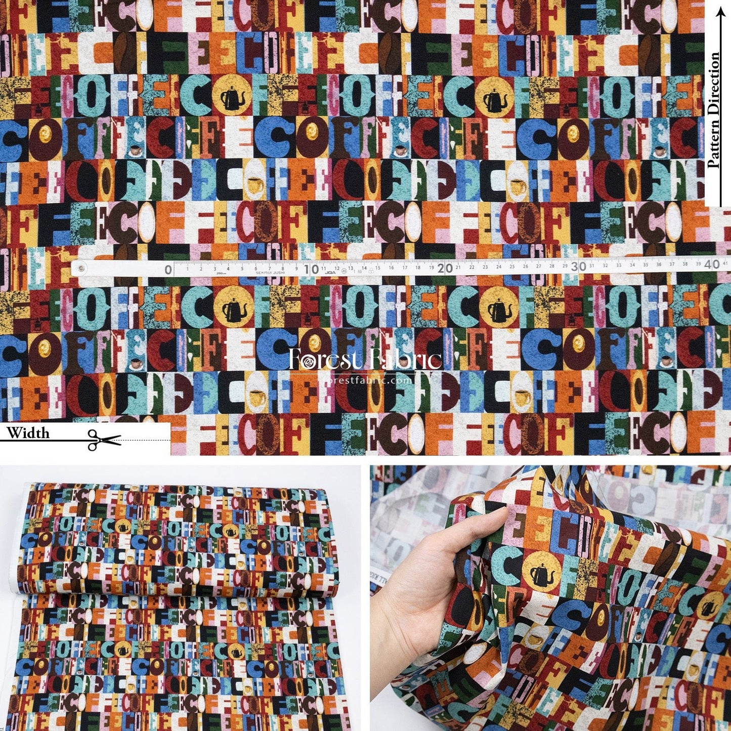 cotton - Coffee fabric - FO:REST Fabric 布恩堂Liberty fabrictana lawnjapanese fabricykk zipper
