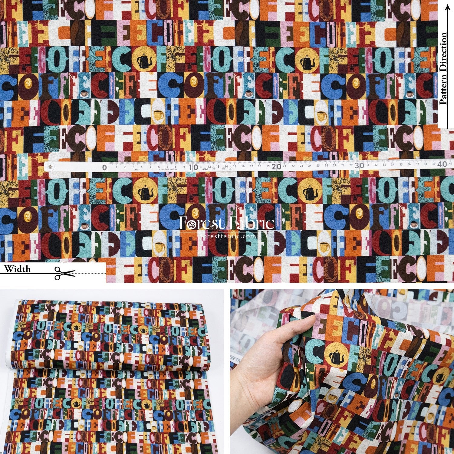 cotton - Coffee fabric - FO:REST Fabric 布恩堂Liberty fabrictana lawnjapanese fabricykk zipper