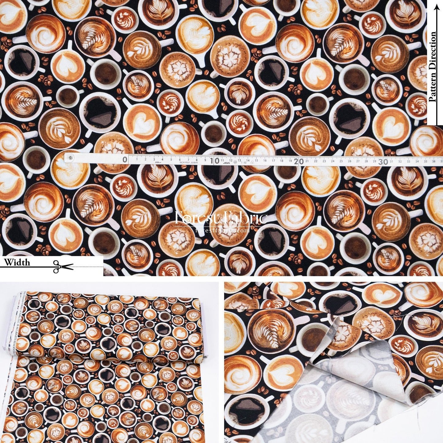 cotton - Coffee fabric - FO:REST Fabric 布恩堂Liberty fabrictana lawnjapanese fabricykk zipper