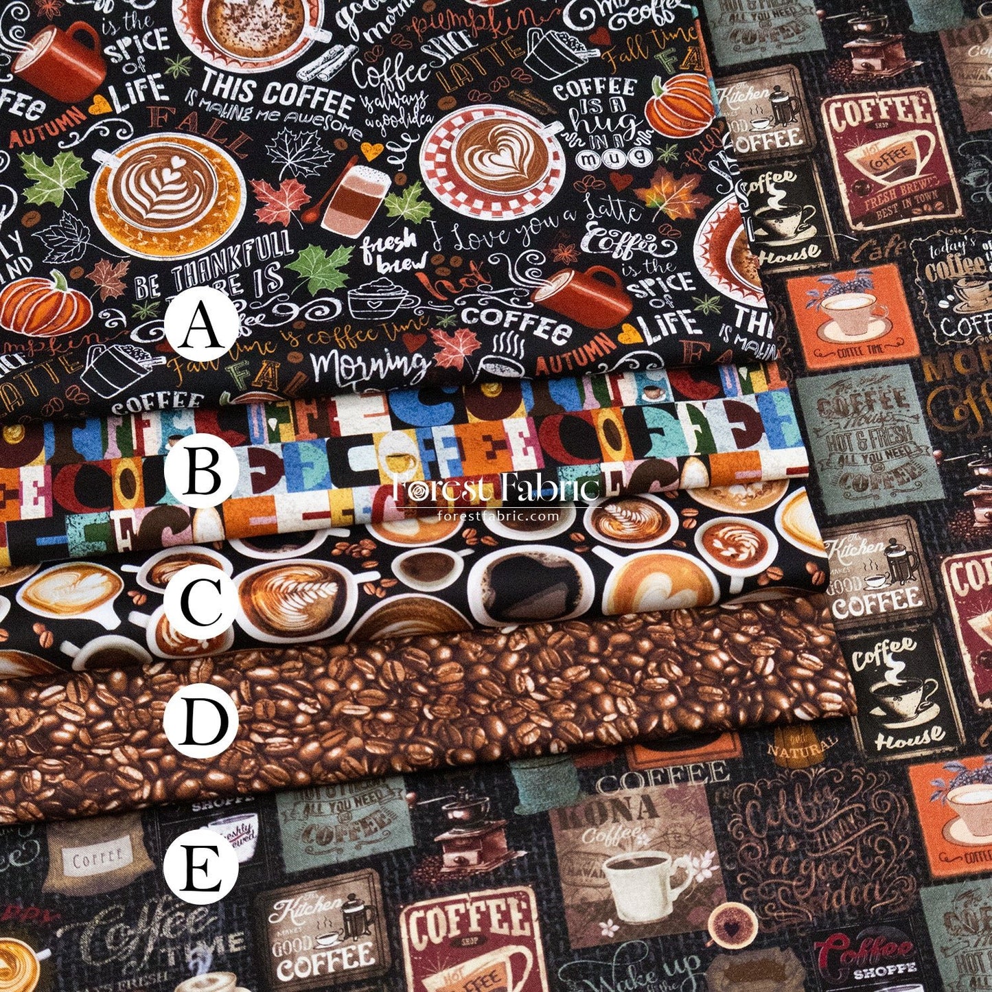 cotton - Coffee fabric - FO:REST Fabric 布恩堂Liberty fabrictana lawnjapanese fabricykk zipper