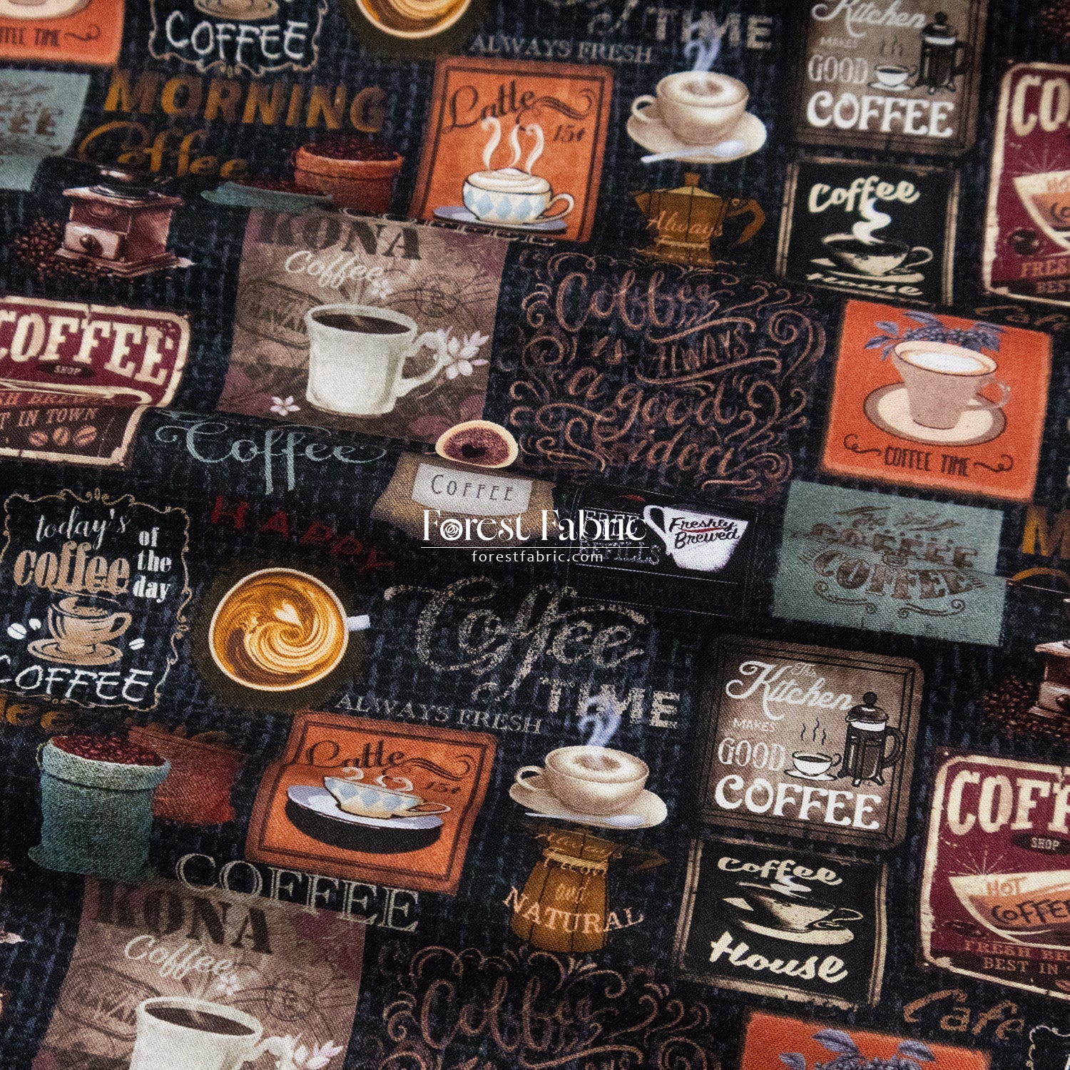 cotton - Coffee fabric - FO:REST Fabric 布恩堂Liberty fabrictana lawnjapanese fabricykk zipper