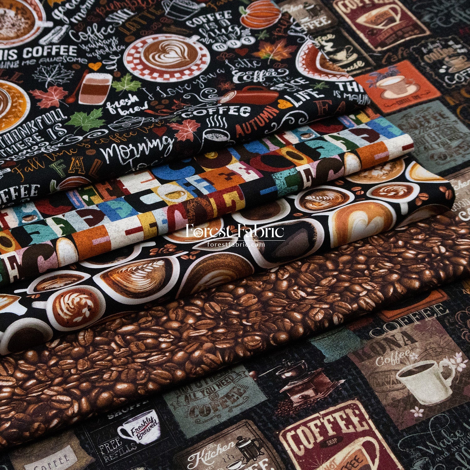 cotton - Coffee fabric - FO:REST Fabric 布恩堂Liberty fabrictana lawnjapanese fabricykk zipper