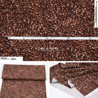 cotton - Coffee fabric - FO:REST Fabric 布恩堂Liberty fabrictana lawnjapanese fabricykk zipper