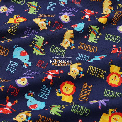 cotton - Colourful Animals fabric - FO:REST Fabric 布恩堂Liberty fabrictana lawnjapanese fabricykk zipper