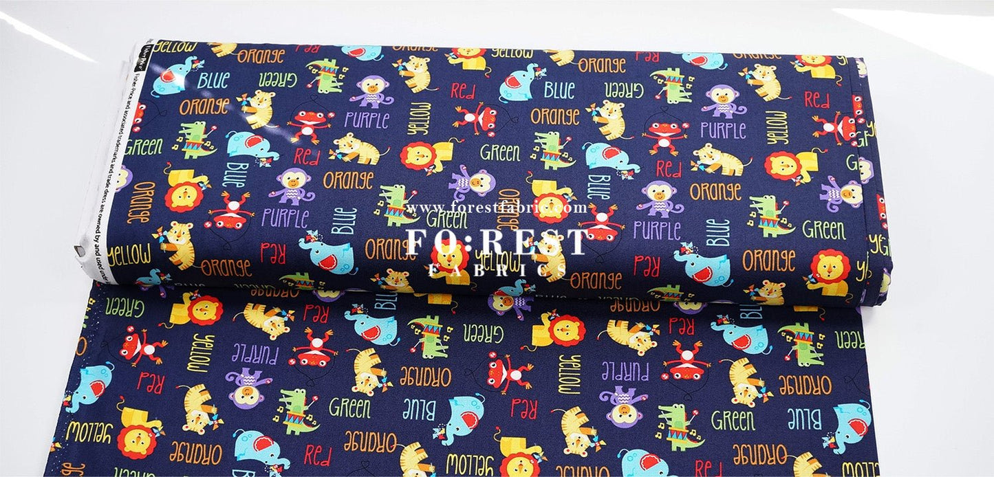 cotton - Colourful Animals fabric - FO:REST Fabric 布恩堂Liberty fabrictana lawnjapanese fabricykk zipper
