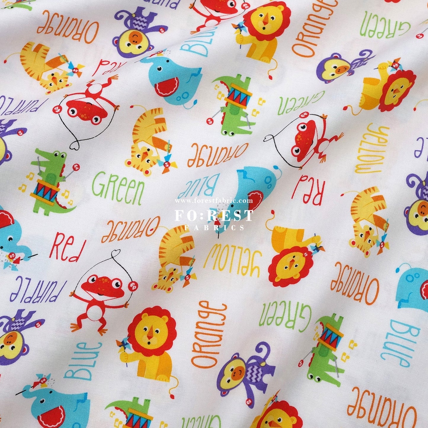 cotton - Colourful Animals fabric - FO:REST Fabric 布恩堂Liberty fabrictana lawnjapanese fabricykk zipper