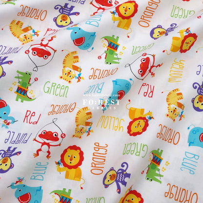 cotton - Colourful Animals fabric - FO:REST Fabric 布恩堂Liberty fabrictana lawnjapanese fabricykk zipper