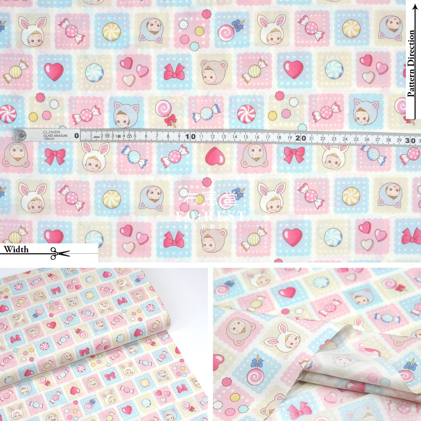 cotton - Cookie PuniCandy fabric Natural - FO:REST Fabric 布恩堂Liberty fabrictana lawnjapanese fabricykk zipper