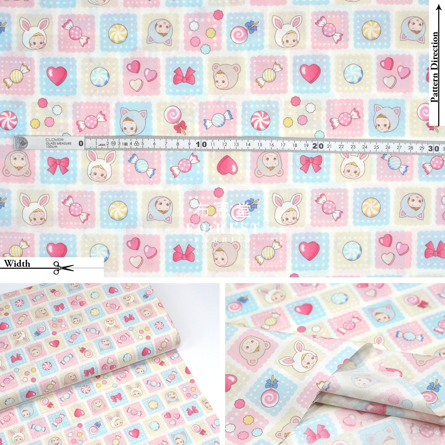 cotton - Cookie PuniCandy fabric Natural - FO:REST Fabric 布恩堂Liberty fabrictana lawnjapanese fabricykk zipper