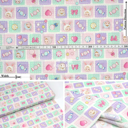 cotton - Cookie PuniCandy fabric Purple - FO:REST Fabric 布恩堂Liberty fabrictana lawnjapanese fabricykk zipper