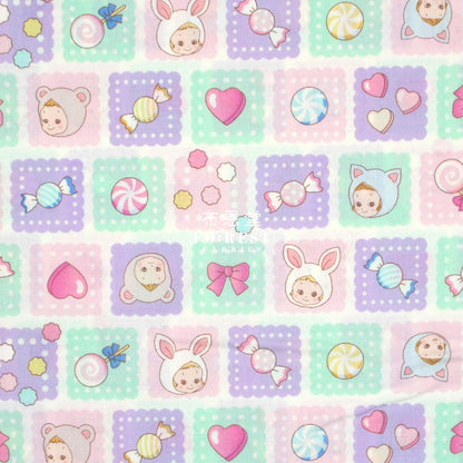 cotton - Cookie PuniCandy fabric Purple - FO:REST Fabric 布恩堂Liberty fabrictana lawnjapanese fabricykk zipper