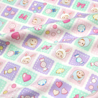 cotton - Cookie PuniCandy fabric Purple - FO:REST Fabric 布恩堂Liberty fabrictana lawnjapanese fabricykk zipper