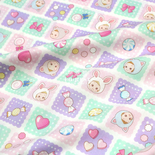 cotton - Cookie PuniCandy fabric Purple - FO:REST Fabric 布恩堂Liberty fabrictana lawnjapanese fabricykk zipper