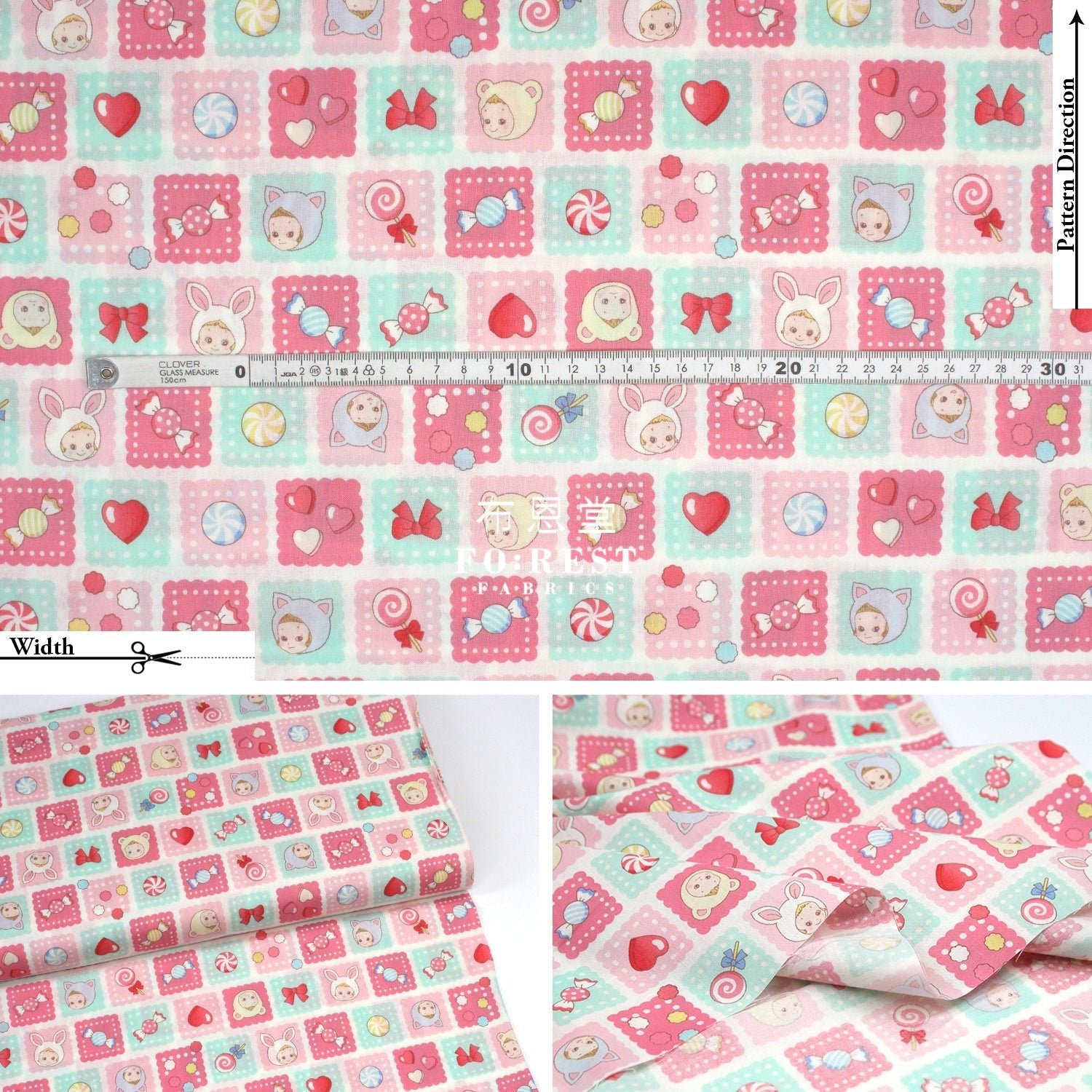 cotton - Cookie PuniCandy fabric Red - FO:REST Fabric 布恩堂Liberty fabrictana lawnjapanese fabricykk zipper