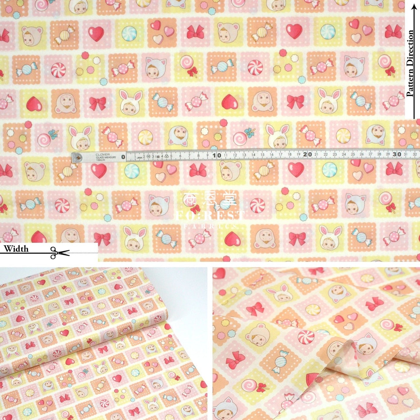 cotton - Cookie PuniCandy fabric Yellow - FO:REST Fabric 布恩堂Liberty fabrictana lawnjapanese fabricykk zipper
