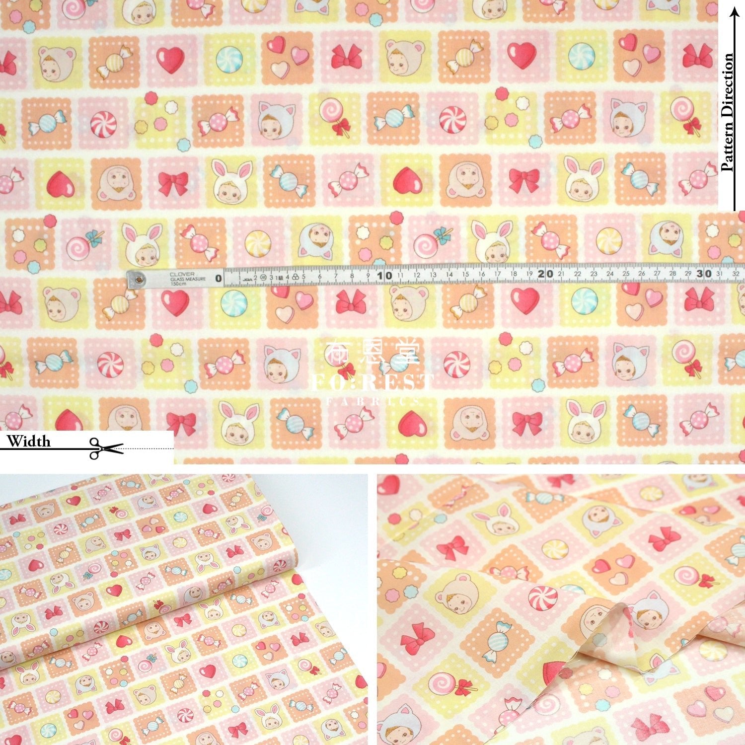 cotton - Cookie PuniCandy fabric Yellow - FO:REST Fabric 布恩堂Liberty fabrictana lawnjapanese fabricykk zipper