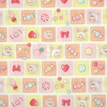 cotton - Cookie PuniCandy fabric Yellow - FO:REST Fabric 布恩堂Liberty fabrictana lawnjapanese fabricykk zipper