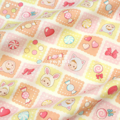 cotton - Cookie PuniCandy fabric Yellow - FO:REST Fabric 布恩堂Liberty fabrictana lawnjapanese fabricykk zipper