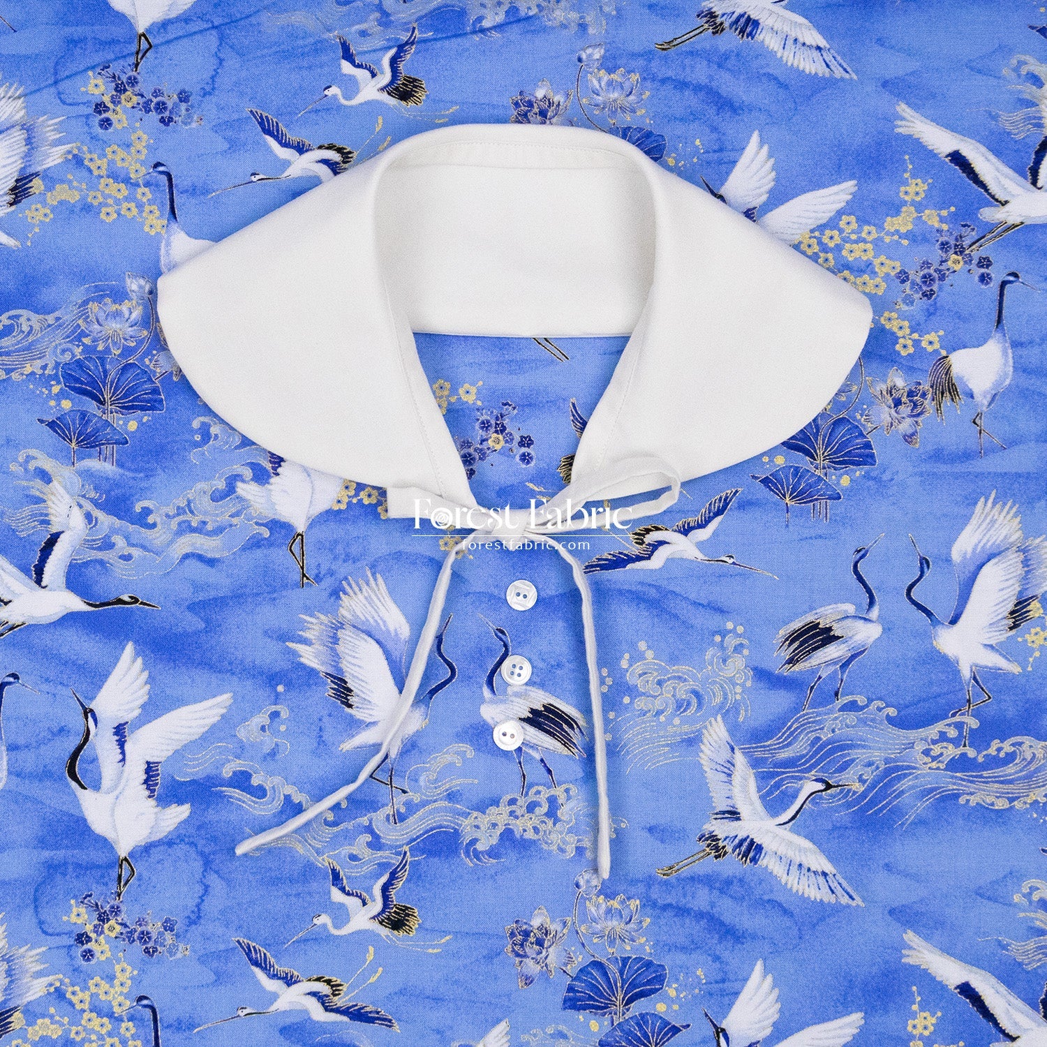 cotton - Crane Blue Collection fabric - FO:REST Fabric 布恩堂Liberty fabrictana lawnjapanese fabricykk zipper