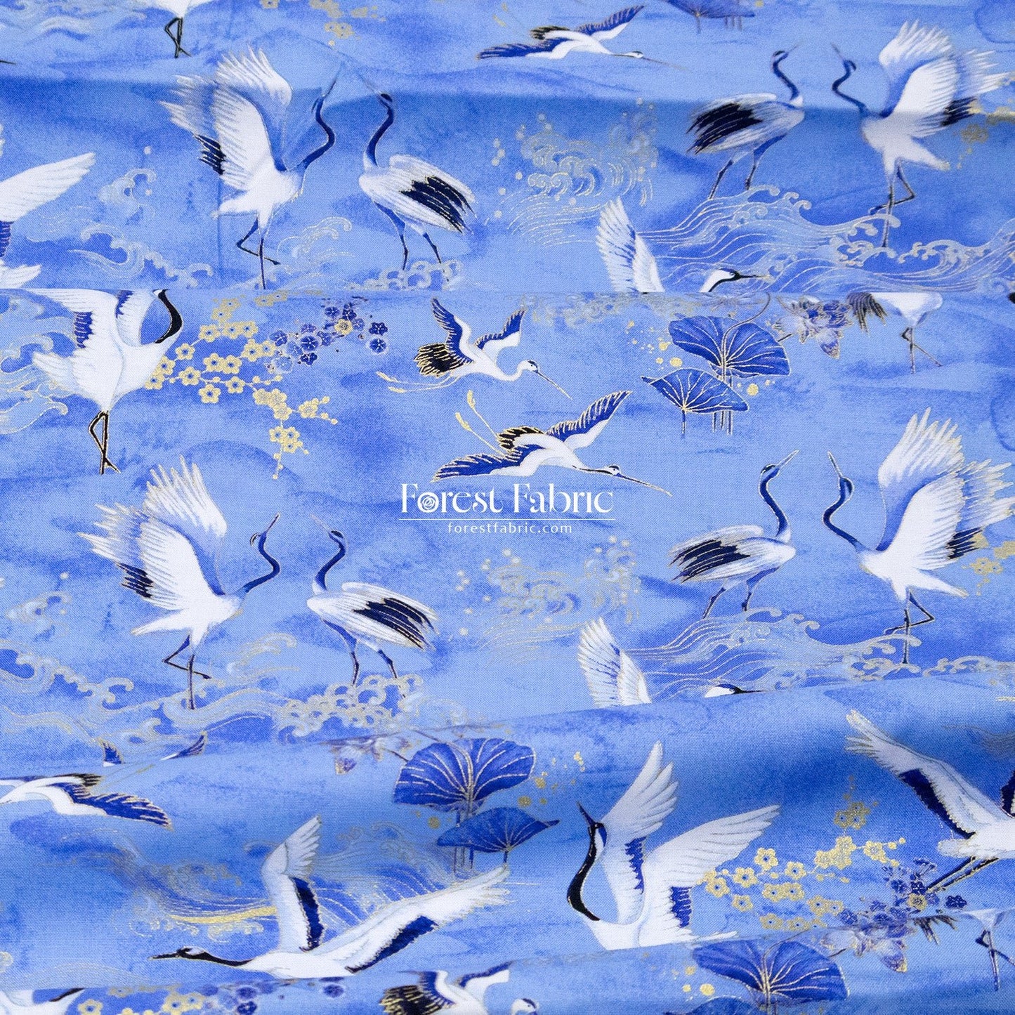 cotton - Crane Blue Collection fabric - FO:REST Fabric 布恩堂Liberty fabrictana lawnjapanese fabricykk zipper