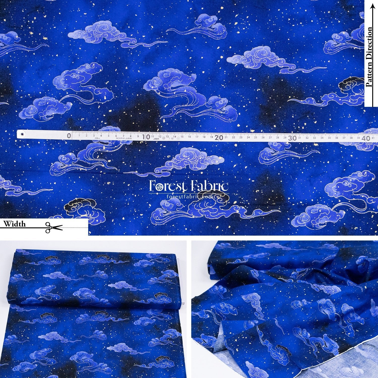 cotton - Crane Blue Collection fabric - FO:REST Fabric 布恩堂Liberty fabrictana lawnjapanese fabricykk zipper