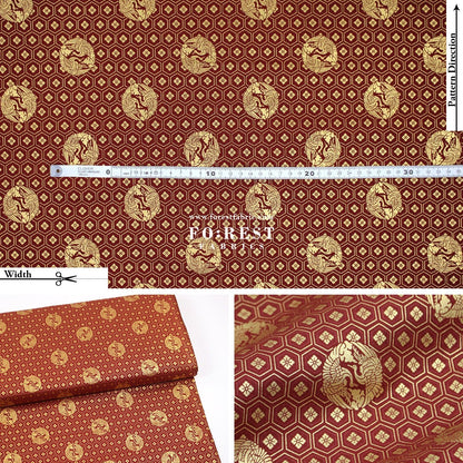 cotton - Crane with metallic fabric - FO:REST Fabric 布恩堂Liberty fabrictana lawnjapanese fabricykk zipper
