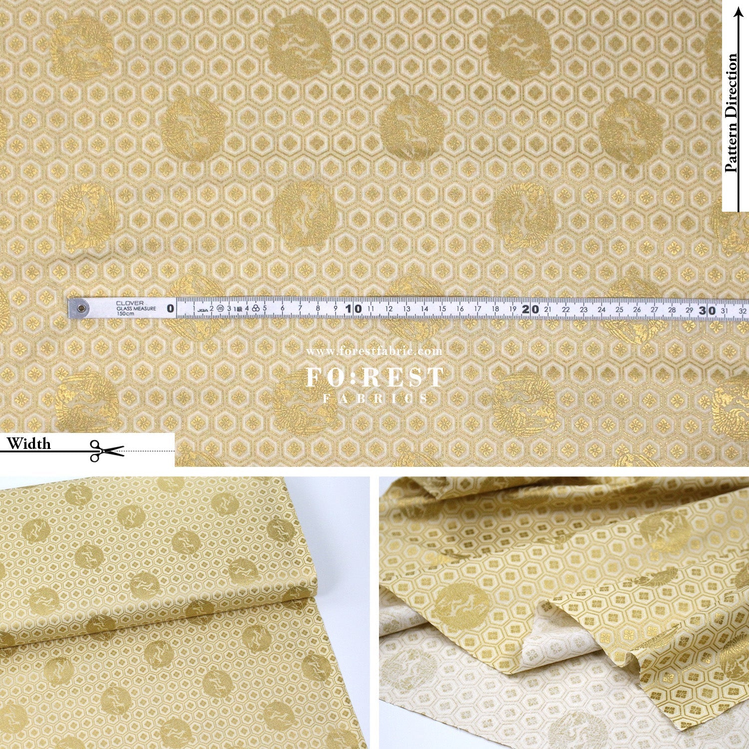 cotton - Crane with metallic fabric - FO:REST Fabric 布恩堂Liberty fabrictana lawnjapanese fabricykk zipper