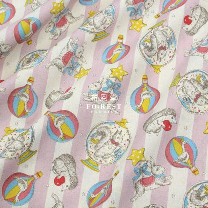 Cotton - Crystal ball fabric Pink - FO:REST Fabric 布恩堂Liberty fabrictana lawnjapanese fabricykk zipper