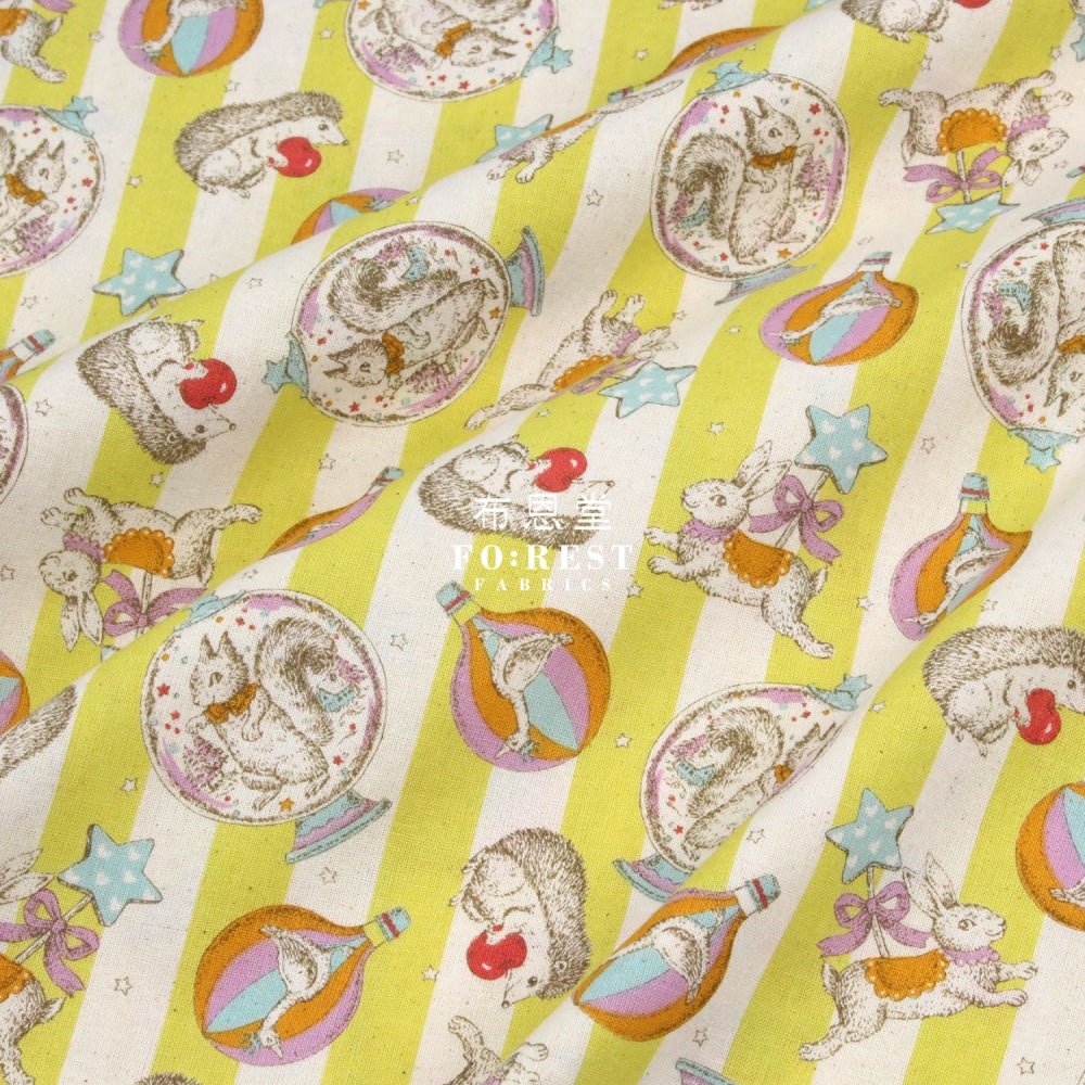 Cotton - Crystal ball fabric Yellow - FO:REST Fabric 布恩堂Liberty fabrictana lawnjapanese fabricykk zipper