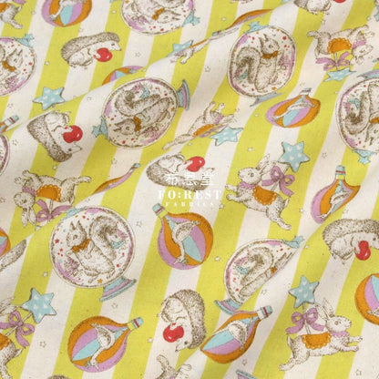 Cotton - Crystal ball fabric Yellow - FO:REST Fabric 布恩堂Liberty fabrictana lawnjapanese fabricykk zipper