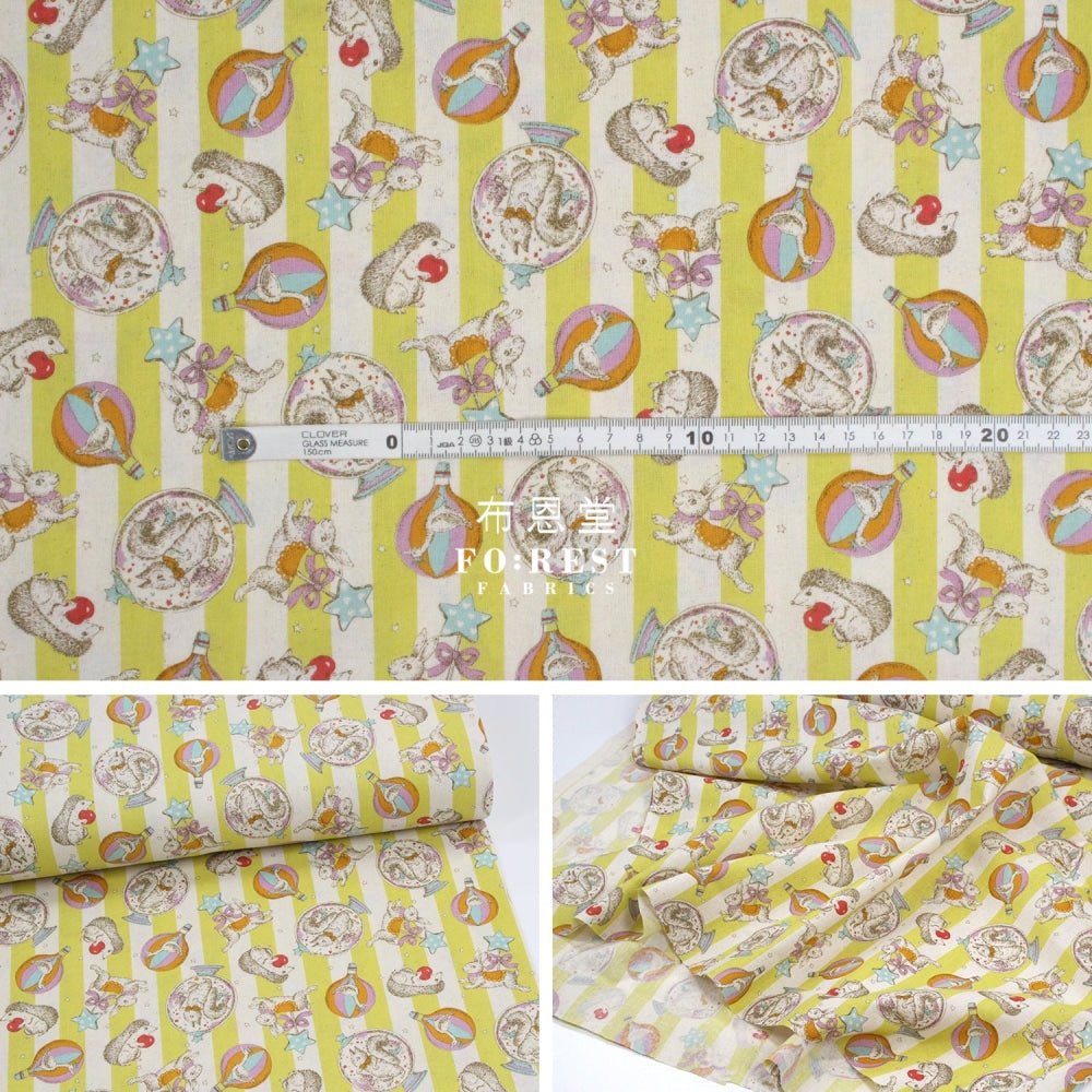 Cotton - Crystal ball fabric Yellow - FO:REST Fabric 布恩堂Liberty fabrictana lawnjapanese fabricykk zipper
