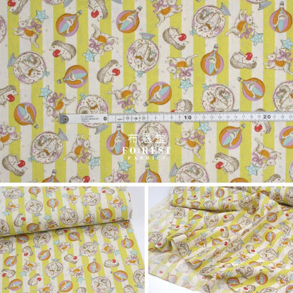 Cotton - Crystal ball fabric Yellow - FO:REST Fabric 布恩堂Liberty fabrictana lawnjapanese fabricykk zipper