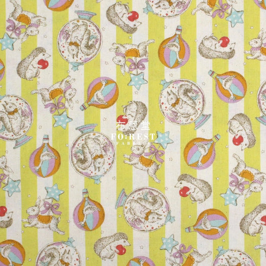 Cotton - Crystal ball fabric Yellow - FO:REST Fabric 布恩堂Liberty fabrictana lawnjapanese fabricykk zipper