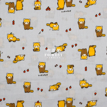 Cotton - Cute Lesser Panda Fabric Gary Cotton