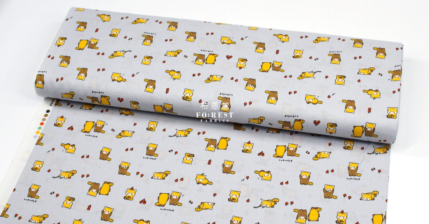 cotton - Cute lesser panda fabric Gary - FO:REST Fabric 布恩堂Liberty fabrictana lawnjapanese fabricykk zipper