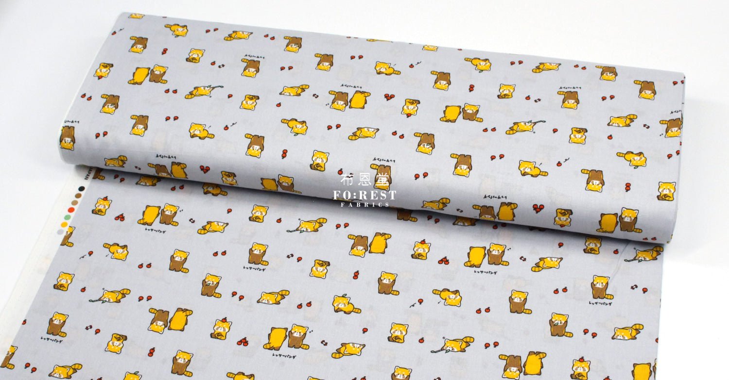 cotton - Cute lesser panda fabric Gary - FO:REST Fabric 布恩堂Liberty fabrictana lawnjapanese fabricykk zipper