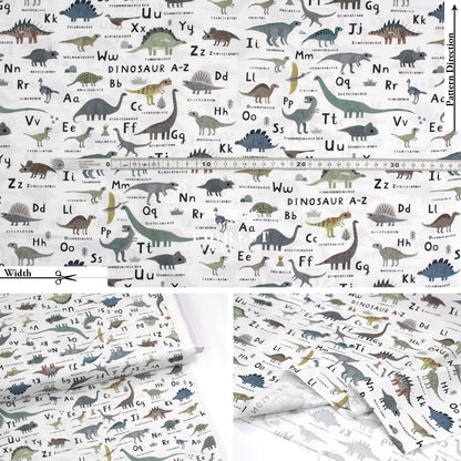 cotton - D For Dinosaurs fabric - FO:REST Fabric 布恩堂Liberty fabrictana lawnjapanese fabricykk zipper