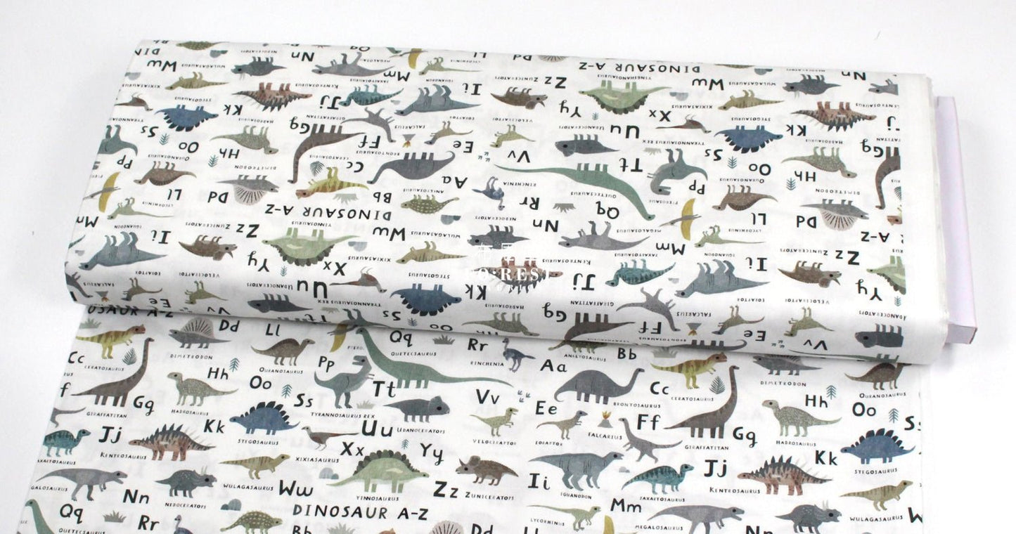 cotton - D For Dinosaurs fabric - FO:REST Fabric 布恩堂Liberty fabrictana lawnjapanese fabricykk zipper
