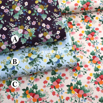 cotton - Dahlia fabric - FO:REST Fabric 布恩堂Liberty fabrictana lawnjapanese fabricykk zipper