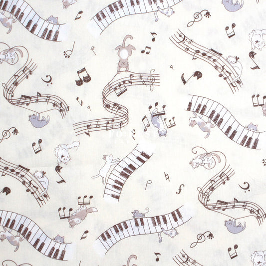 cotton - Dancing Cats Piano fabric Minky - FO:REST Fabric 布恩堂Liberty fabrictana lawnjapanese fabricykk zipper