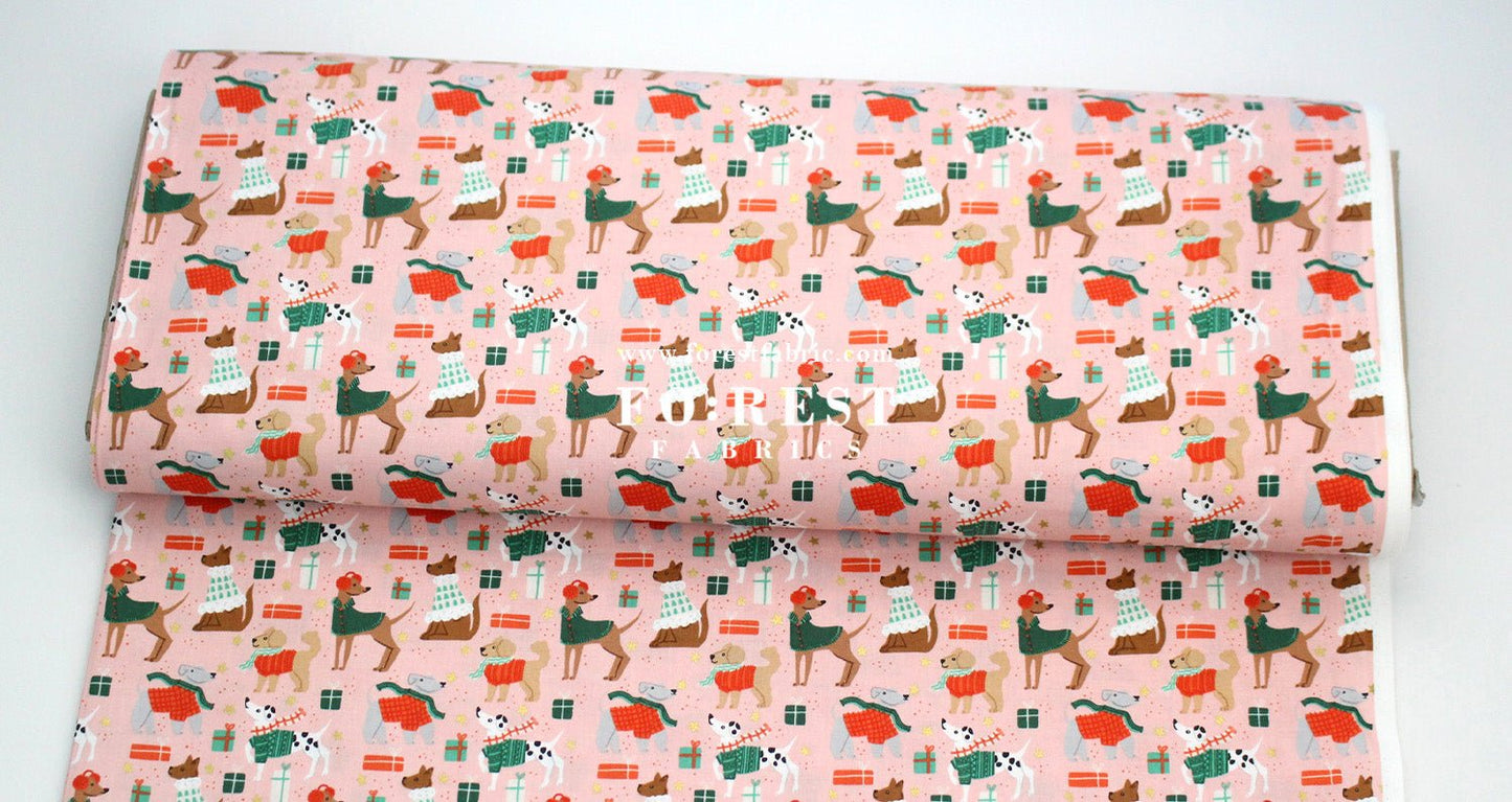 cotton - Dapper Dogs fabric - FO:REST Fabric 布恩堂Liberty fabrictana lawnjapanese fabricykk zipper