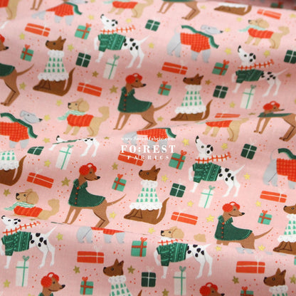 cotton - Dapper Dogs fabric - FO:REST Fabric 布恩堂Liberty fabrictana lawnjapanese fabricykk zipper