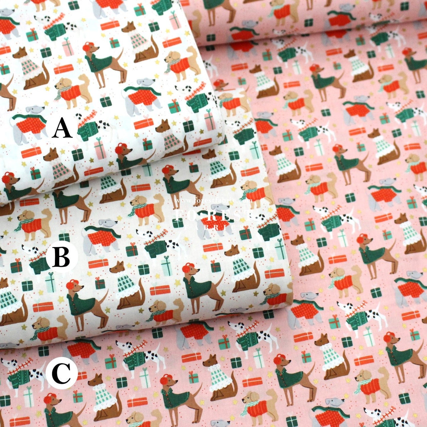 cotton - Dapper Dogs fabric - FO:REST Fabric 布恩堂Liberty fabrictana lawnjapanese fabricykk zipper