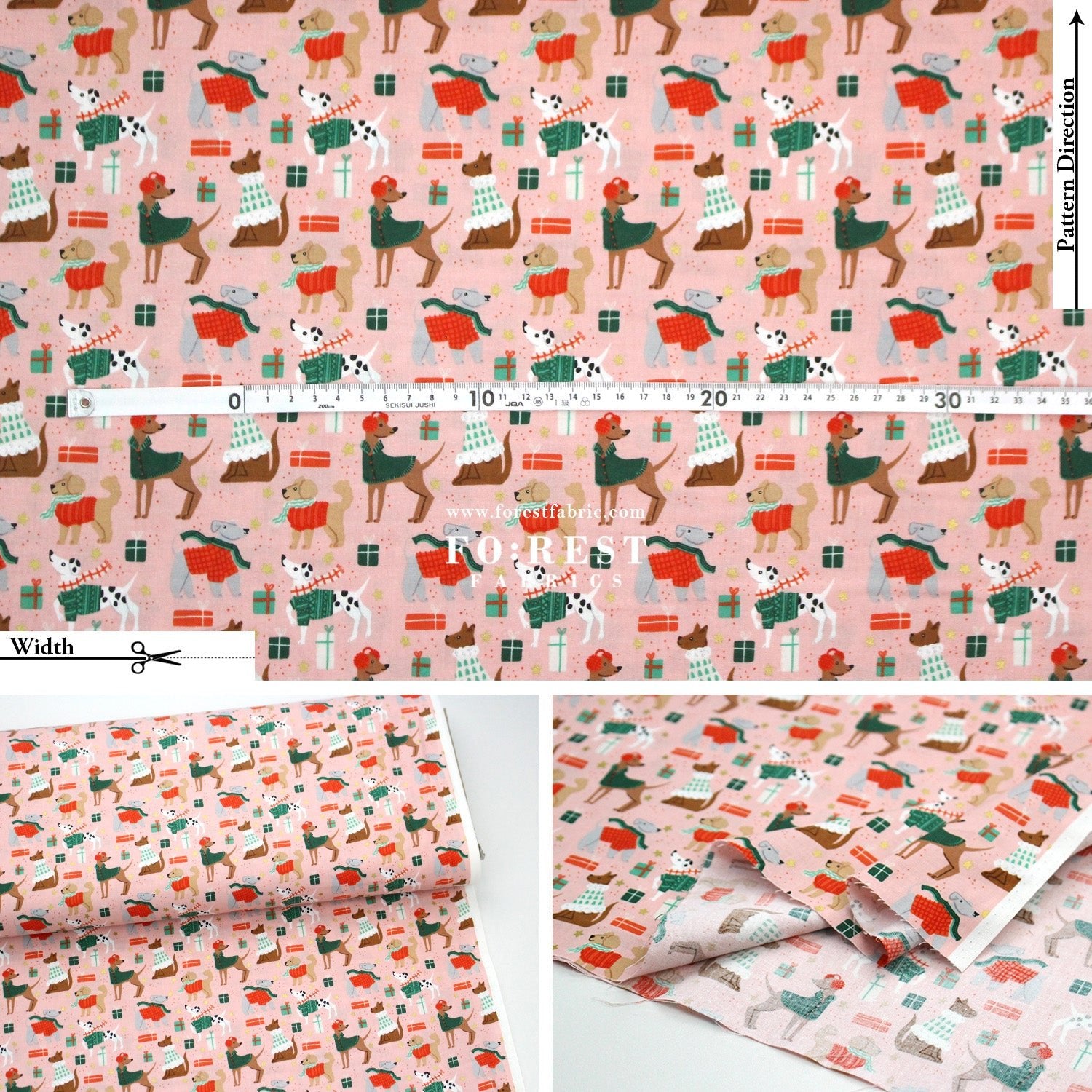 cotton - Dapper Dogs fabric - FO:REST Fabric 布恩堂Liberty fabrictana lawnjapanese fabricykk zipper