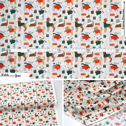 cotton - Dapper Dogs fabric - FO:REST Fabric 布恩堂Liberty fabrictana lawnjapanese fabricykk zipper